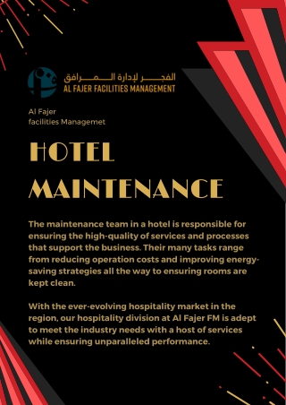 Hotel Maintenance services