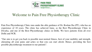 Home Visit Physiotherapy Services in Dwarka, Delhi