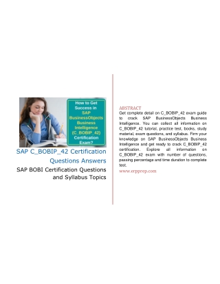 SAP C_BOBIP_42 Certification Questions Answers [PDF]