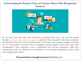 Understanding the Business Value of Customer Master Data Management Solutions