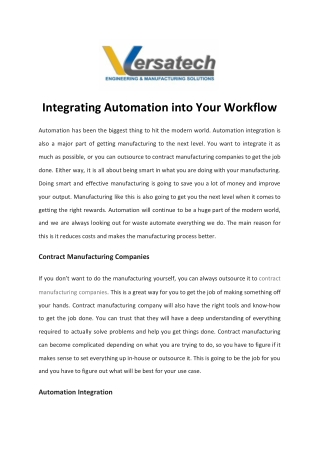 Integrating Automation into Your Workflow