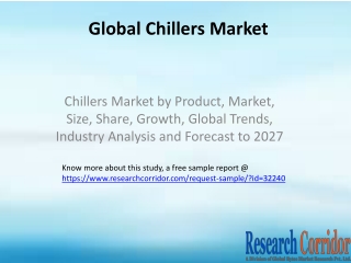 Chillers Market by Product, Market,  Size, Share, Growth, Global Trends, Industry Analysis and Forecast to 2027