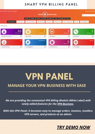 SMART VPN PANEL FOR VPN BUSINESS