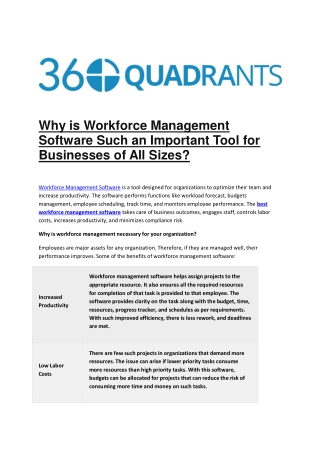Why is Workforce Management Software Such an Important Tool for Businesses of All Sizes?