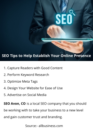 SEO Tips to Help Establish Your Online Presence