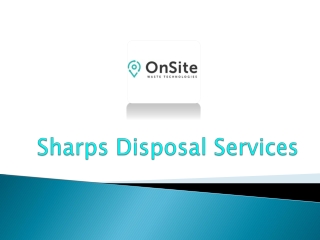 Sharps Disposal Service