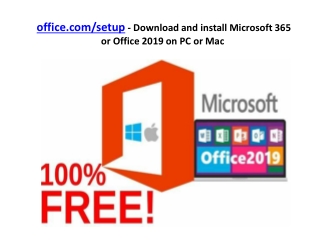 Office Setup - Download and install Microsoft 365 or Office 2019 on PC or Mac