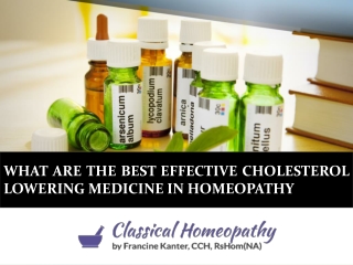 What Are the Best Effective Cholesterol Lowering Medicine in Homeopathy