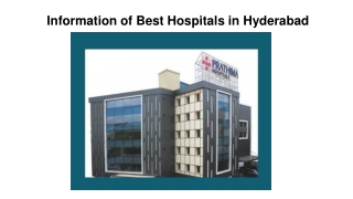 Information of Best Hospitals in Hyderabad