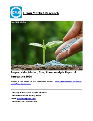 Biopesticides Market Size, Industry Trends, Share and Forecast 2020-2026