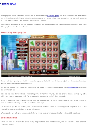 Monopoly - Online Slot Game