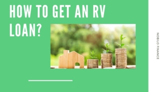 How to get an RV loan?