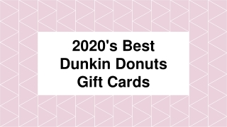 Order Dunkin Donuts With Prepaid Gift Card