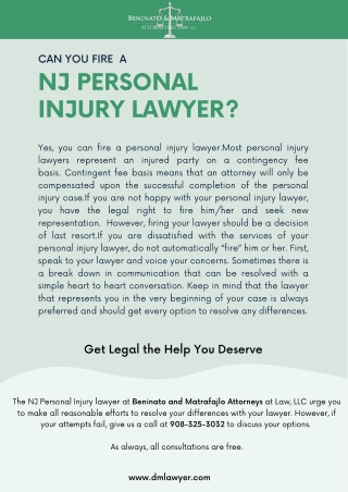 Can You Fire a Personal Injury Attorney