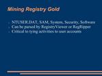 Mining Registry Gold