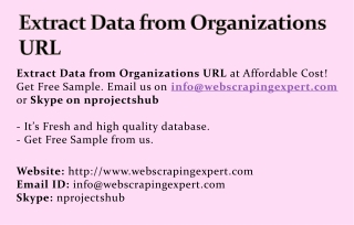 Extract Data from Organizations URL
