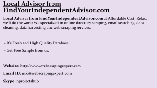 Local Advisor from FindYourIndependentAdvisor.com