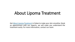 About Lipoma Treatment