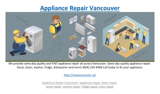 Appliance Repair Vancouver