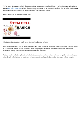 What one should know before selecting a stem cell therapist