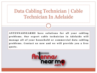 Data Cabling Technician | Cable Technician In Adelaide
