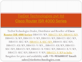 Cisco Router ISR 4000 Series | Cisco Router ISR 4000 Series Price | Bangalore