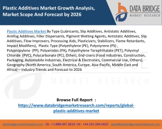 Plastic Additives Market Growth Analysis, Market Scope And Forecast by 2026