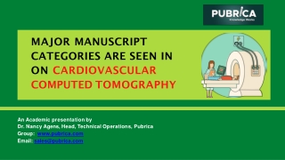 Major manuscript categories are seen in on Cardiovascular Computed Tomography - Pubrica