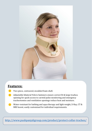 protect.Collar Tracheo support for the cervical spine form Pushpanjali Medi India Pvt Ltd