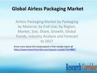 Airless Packaging Market by Packaging by Material, by End-Use, by Region, Market, Size, Share, Growth, Global Trends, In