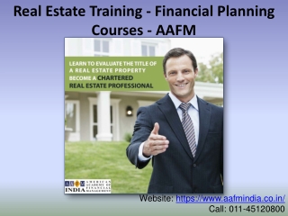 Real Estate Training - Financial Planning Courses - AAFM