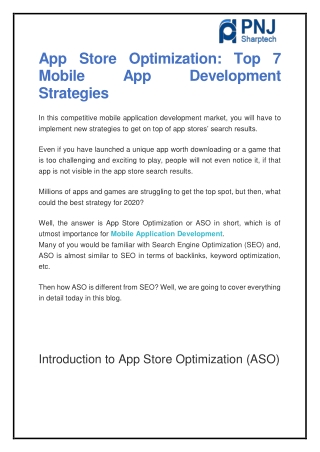 App Store Optimization: Top 7 Mobile App Development Strategies