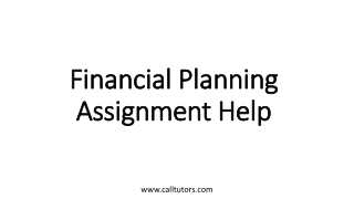 Financial Planning Assignment Help
