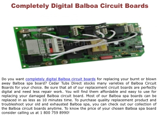 Completely Digital Balboa Circuit Boards