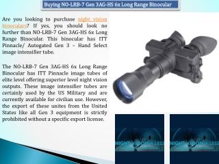 Purchase Night Vision Binoculars - Night Vision 4 Less