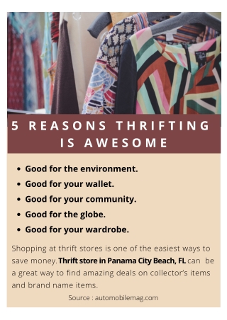5 Reasons Thrifting is Awesome