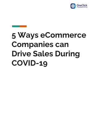 5 Ways eCommerce Companies can Drive Sales During COVID-19