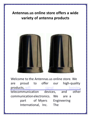 Antennas.us online store offers a wide variety of antenna products