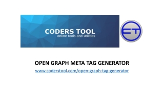 Open Graph Meta Tag Generator Online