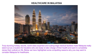 HEALTHCARE IN MALAYSIA | Mya Care