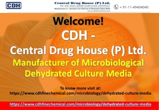 Dehydrated Culture Media Suppliers India