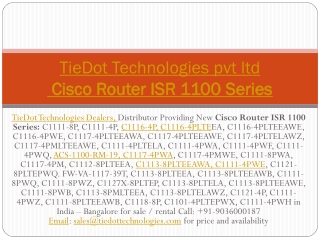 Cisco Router ISR 1100 Series Price List | Call: 9036000187