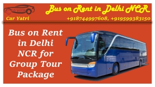 Bus on rent in Delhi NCR