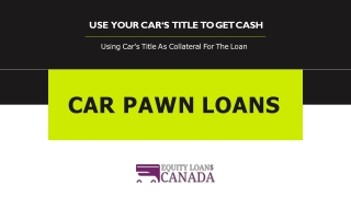 Car Pawn Loans
