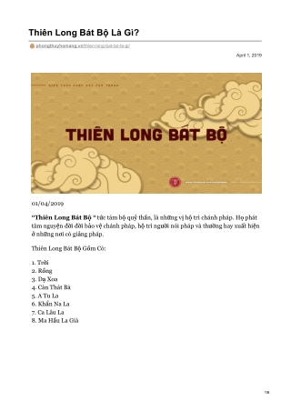 Thiên Long Bát Bộ Là Gì?