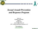 Sexual Assault Prevention and Response Program
