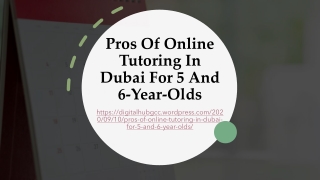 Pros Of Online Tutoring In Dubai For 5 And 6-Year-Olds
