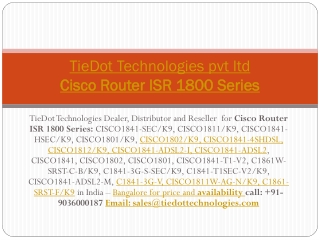 Buy New Cisco Router ISR 1800 Series Price List| Call: 9036000187 India - Bangalore