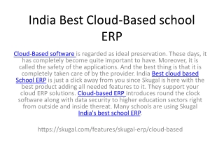 India Best Cloud-Based school ERP