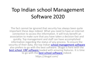 Top Indian school Management Software 2020